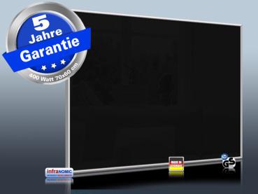 Preview: Fern Infrarotheizung 400 Watt schwarz Bad Spiegelheizung 70x60 M10