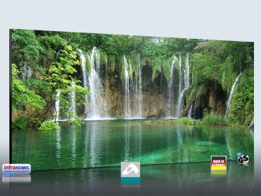 Preview: Infrarot Bildheizung 900 Watt Rahmenlos slim-line 140x60 Wasserfall