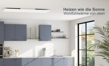 Preview: Infrarotheizung Rahmenlos Metall 190 Watt 57x30 steel-line IPX4