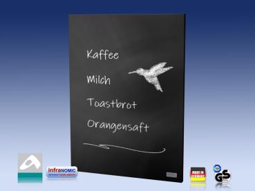 Preview: Infrarot Tafelheizung Rahmenlos Metall Baureihe steel-line in 3 Größen