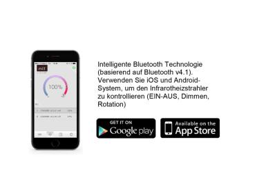 Preview: infrarot Heizstrahler HeizMeister Moving 2KW mit Rotationsmotor und FB