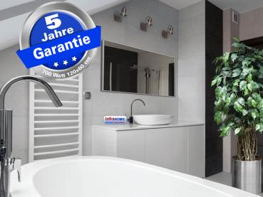 Preview: Infrarotheizung 700 Watt ESG Glas schwarz 120x60 M10 mit Optionen