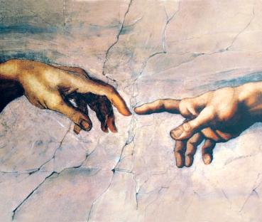 Michelangelo: Erschaffung Adams Bildauswahl für Bildheizung 70x60