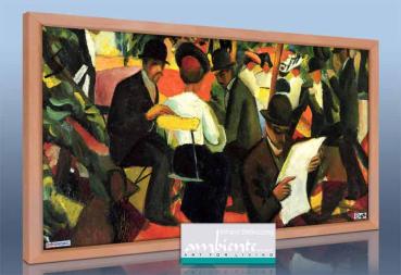 Preview: Infrarot Bildheizung Kunst 600 Watt 110x60 HB30 Gartenrestaurant