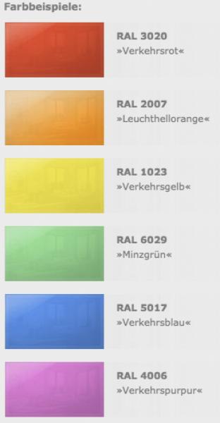 Aufpreis für farbige Front nach RAL für Infrarotheizung 600 Watt