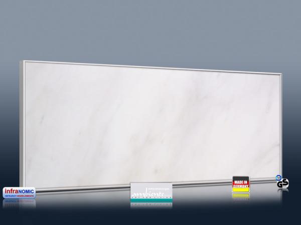 Infrarot Bildheizung 900 Watt 140x60 M10-SL Marmor hellweiß