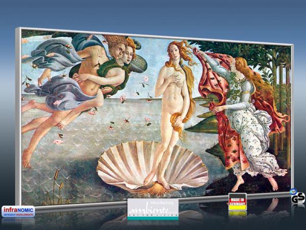 Infrarot Bildheizung Kunst 700 Watt 120x60 M10-SL Geburt der Venus