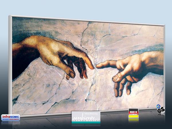 Infrarot Bildheizung Kunst 700 Watt 120x60 M10-SL Erschaffung Adams