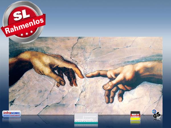 Infrarot Bildheizung Kunst 700 Watt 120x60 M10-SL Erschaffung Adams