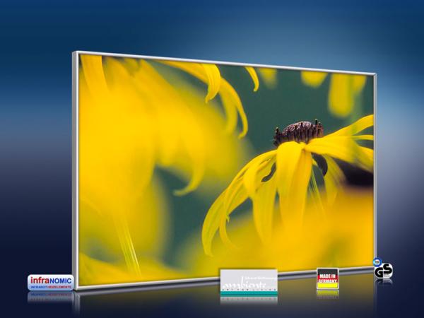 infrarot Bildheizung 500 Watt 90x60 M10-SL Gelbe Blume