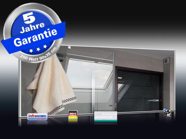 Infrarot Spiegelheizung Bad 250 Watt 90x35 M10