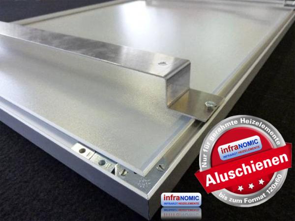 Deckenbefestigung für gerahmte Infrarotheizungen Aluschienen Set
