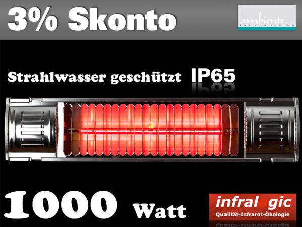 Infrarot Heizstrahler 1000 Infralogic Heizmeister Professionell IP65