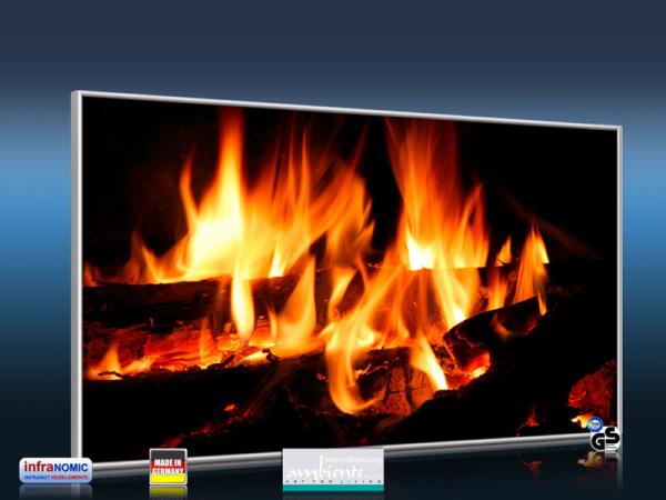 Infrarot Bildheizung 600 Watt 110x60 M10-SL Kaminfeuer