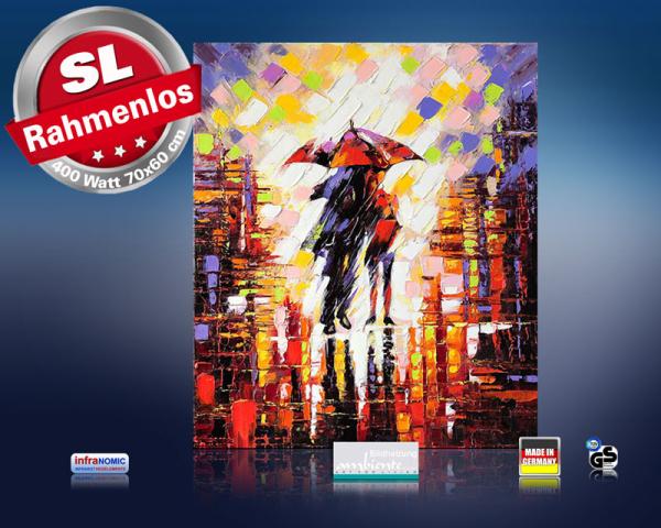 Infrarot Bildheizung Kunst 400 Watt 70x60 M10-SL Im Regen