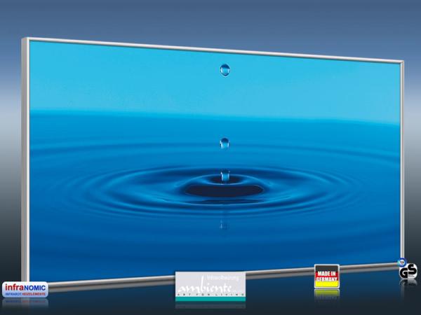 Infrarot Bildheizung 700 Watt 120x60 M10-SL Wassertropfen