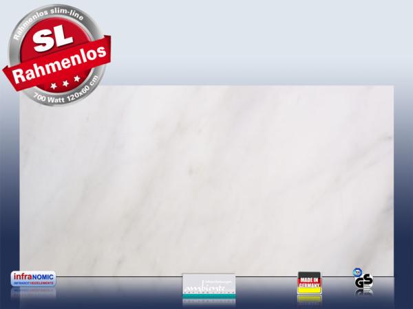 Infrarot Bildheizung 700 Watt 120x60 M10-SL Marmor hellweiß
