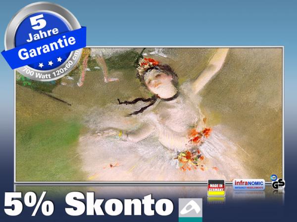 Infrarot Bildheizung Kunst 700 Watt 120x60 M10-SL Primaballerina