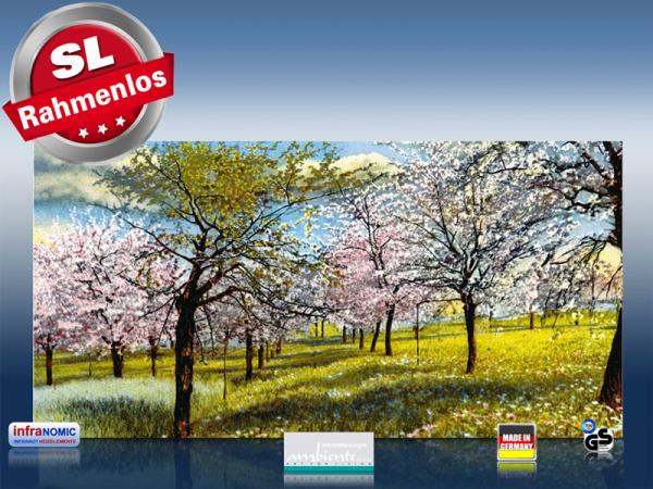 Infrarot Bildheizung Kunst 700 Watt 120x60 M10-SL Baumblüte