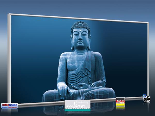 Infrarot Bildheizung 700 Watt 120x60 M10-SL Buddha blau