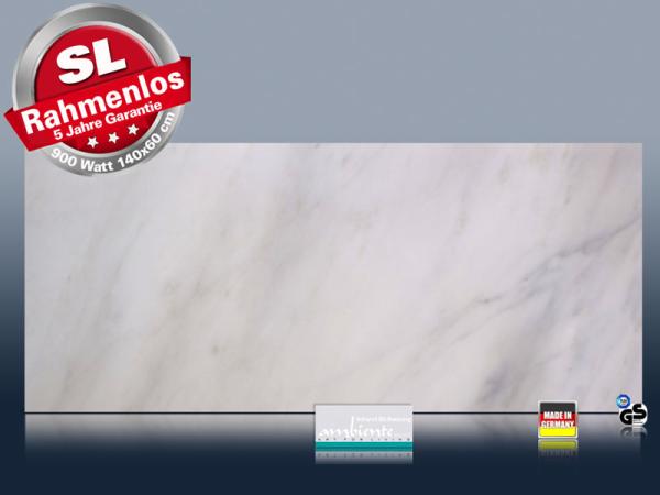 Infrarot Bildheizung 900 Watt 140x60 M10-SL Marmor weiß