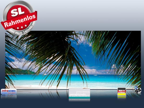 Infrarot Bildheizung 900 Watt 140x60 M10-SL Strand