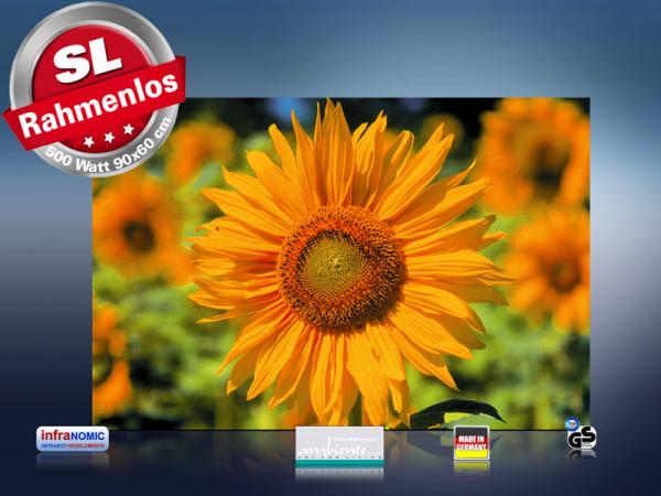 infrarot Bildheizung 500 Watt 90x60 M10-SL Sonnenblume