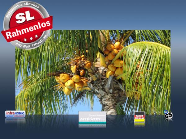 Infrarot Bildheizung 600 Watt 110x60 M10-SL Palmenfrüchte
