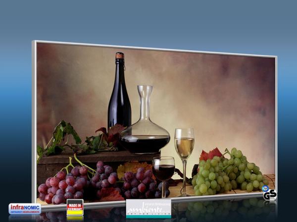 Infrarot Bildheizung 600 Watt 110x60 M10-SL Wein-Trauben