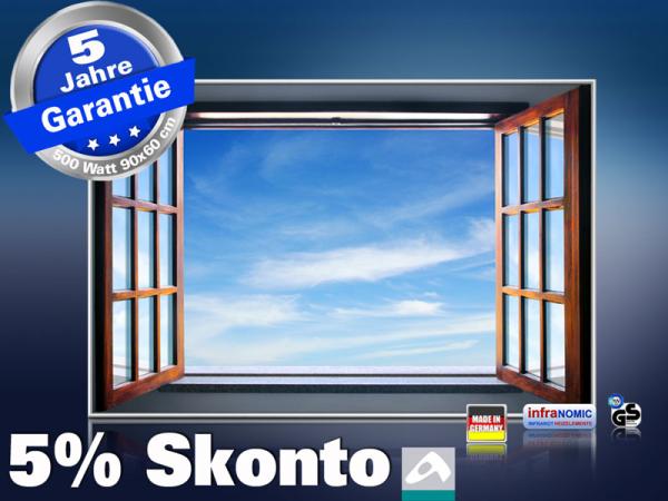 infrarot Bildheizung 500 Watt 90x60 M10-SL Fenster II