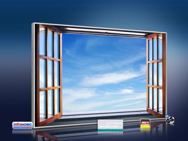 infrarot Bildheizung 500 Watt 90x60 M10-SL Fenster II