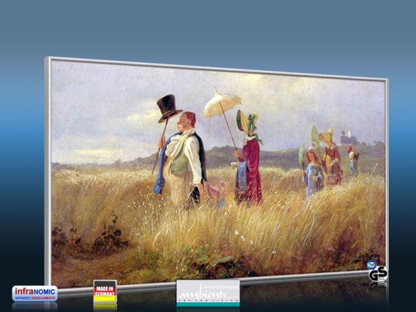 Infrarot Bildheizung Kunst 600 Watt 110x60 M10-SL Sonntagsspaziergang