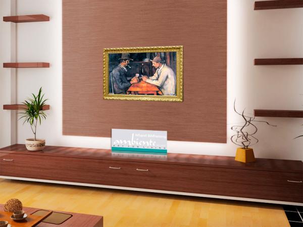 infrarot Bildheizung Kunst 500 Watt 90x60 StG Zwei Kartenspieler
