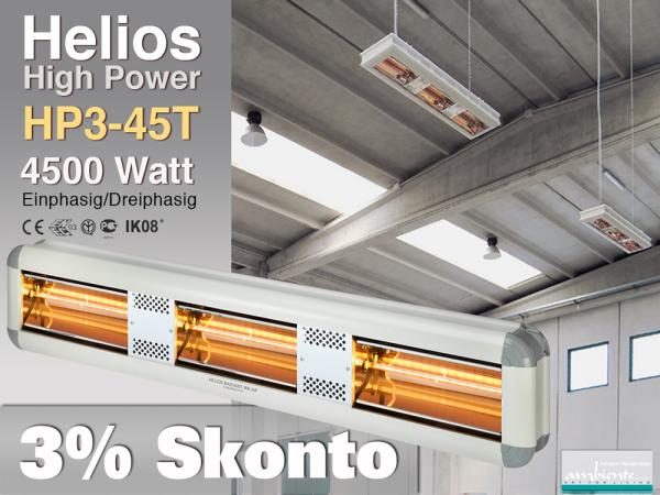High Power Infrarot Wärmestrahler Helios HP3-45T IP20 4500 Watt