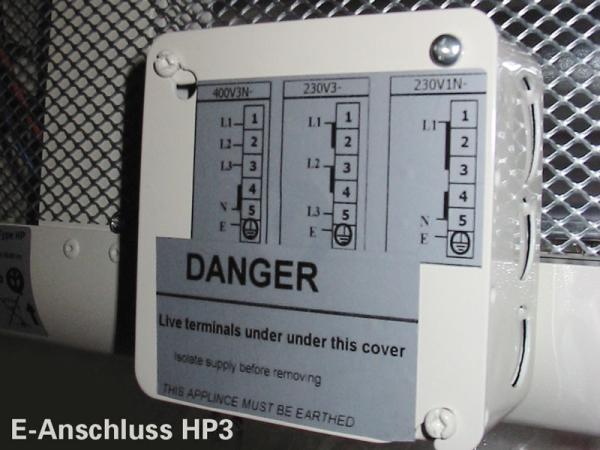 High Power Infrarot Wärmestrahler Helios HP3-45T IP20 4500 Watt