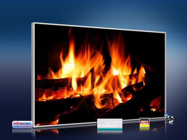 infrarot Bildheizung 500 Watt 90x60 M10-SL Kaminfeuer