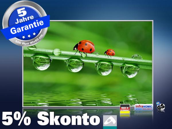infrarotheizung mit Bild Bildheizung 500 Watt 90x60 M10-SL Marienkäfer