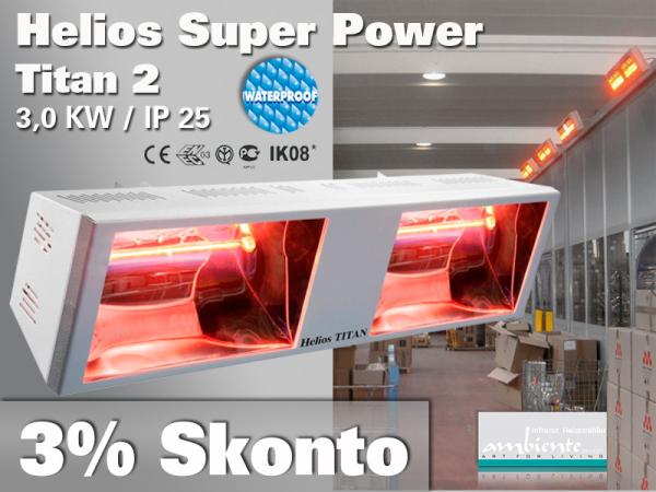 Super Power Infrarot Wärmestrahler Helios Titan SP2 3000 Watt IP25
