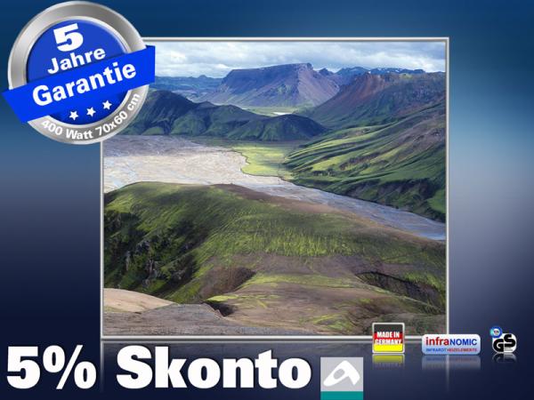 Infrarot Bildheizung 400 Watt 70x60 M10-SL Island