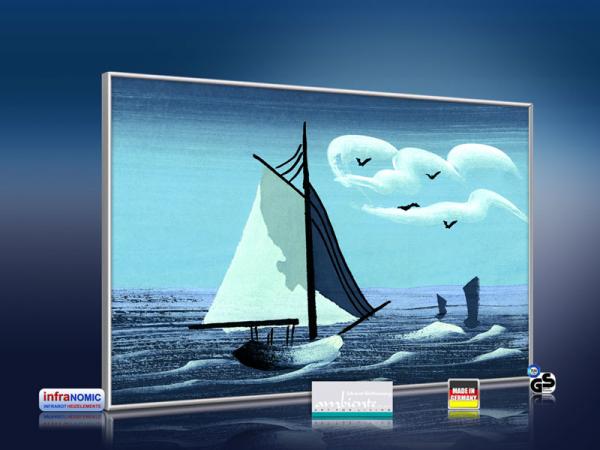 infrarot Bildheizung Kunst 500 Watt 90x60 M10-SL Segelboot