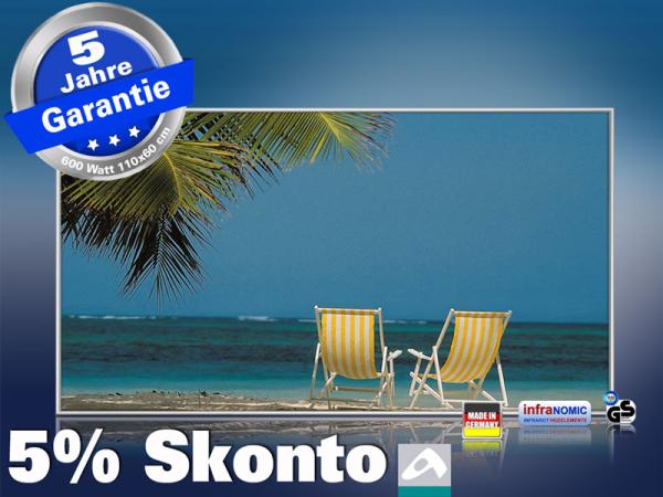 Infrarotheizung mit Bild Bildheizung 600 Watt 110x60 M10-SL Relax