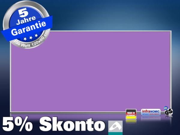 Infrarotheizung farbig 700 Watt 120x60 M10-SL RAL Verkehrspurpur