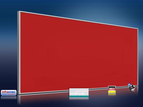 Infrarotheizung farbig 900 Watt 140x60 M10-SL RAL Verkehrsrot