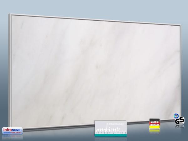 Infrarot Bildheizung 600 Watt 110x60 M10-SL Marmor hellweiß