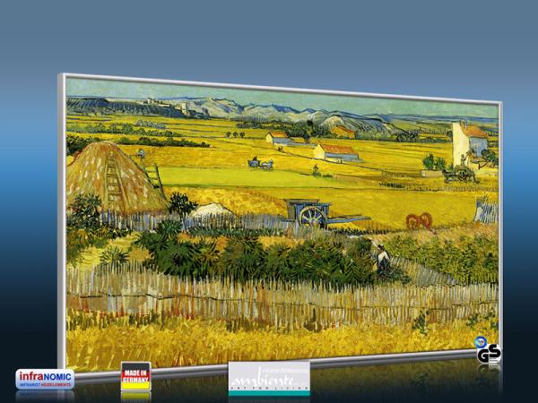 Infrarot Bildheizung Kunst 600 Watt 110x60 M10-SL Ebene La Grau