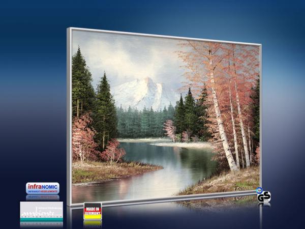 Infrarot Bildheizung Kunst 400 Watt 70x60 M10-SL Berglandschaft