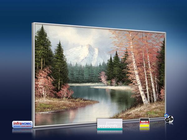 Infrarot Bildheizung Kunst 500 Watt 90x60 M10-SL Berglandschaft