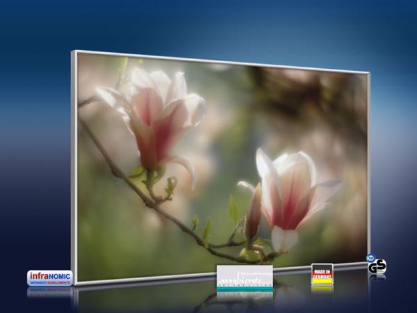 infrarot Bildheizung 500 Watt 90x60 M10-SL Magnolienblüten
