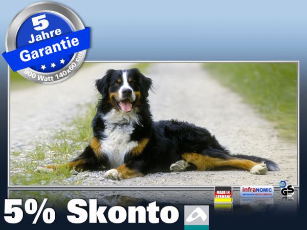 Infrarot Bildheizung 900 Watt 140x60 M10-SL Berner Sennhund
