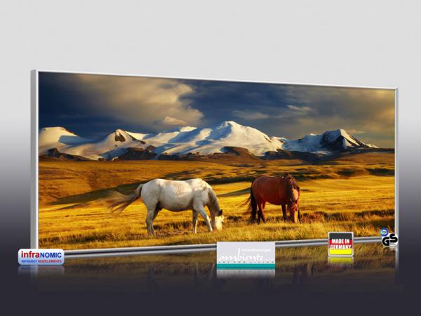 Infrarot Bildheizung 900 Watt 140x60 M10-SL Wildpferde
